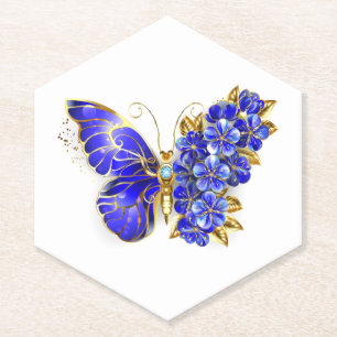 Porta-copo De Papel Borboleta Flor Sapphire