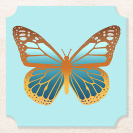 Porta-copo De Papel Borboleta Gradiente Azul e Laranja