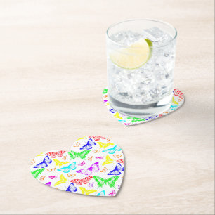 Porta-copo De Papel Borboletas Coloridas Voando