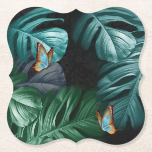 Porta-copo De Papel Borboletas de Paraíso/Turquesa Tropical Splash