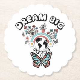 Porta-copo De Papel Borboletas e Cogumelos Sonham Grande inspo positiv