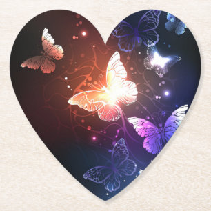 Porta-copo De Papel Borboletas noturnas brilhantes