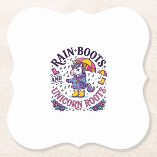 Porta-copo De Papel Botas de Chuva de Unicórnio e Camisa Comercial Uni