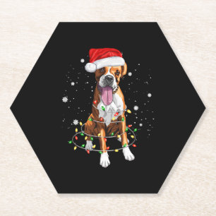 Porta-copo De Papel Boxeiro Cão Árvore das Luzes de Natal Xmas Pajama
