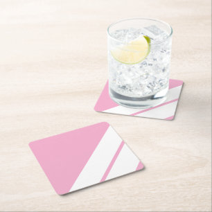 Porta-copo De Papel Branco Rosa