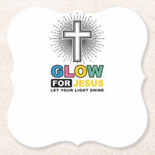Porta-copo De Papel Brilhe Para Jesus Camisa Cristã Cruz Luz Design_