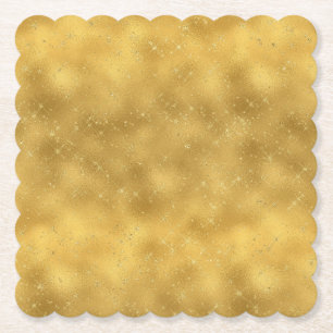 Porta-copo De Papel Brilho Glamouroso Dourado