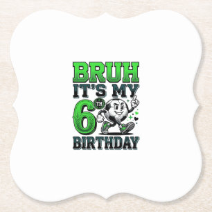 Porta-copo De Papel Bruh É Meu 6º Aniversário Menino de Futebol