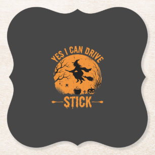 Porta-copo De Papel Bruxa de Halloween Drive Stick Gráfico_1