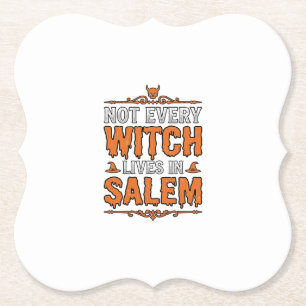 Porta-copo De Papel Bruxa Vintage Salem Tipografia Halloween Design_1