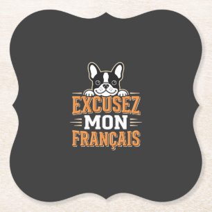Porta-copo De Papel Bulldog Francês Desculpe Meu Design Francês