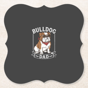 Porta-copo De Papel Bulldog Pai Cachorro Óculos de Sol Bandana