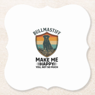 Porta-copo De Papel Bullmastiff Faça Me Feliz Cão Escudo Retro Pôr do 