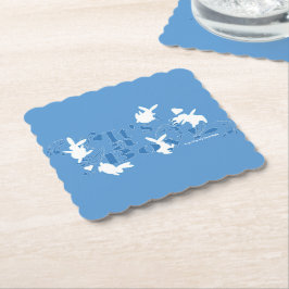Porta-copo De Papel Bunnies Dançantes É um Rapaz! Chá de fraldas azul