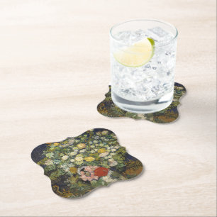 Porta-copo De Papel Buquê Floral Impressionista Vintage Van Gogh