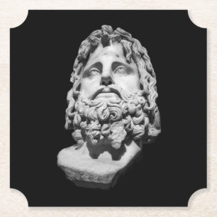 Porta-copo De Papel Busto de mármore greco-romano clássico preto e bra