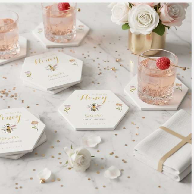 Porta-copo De Papel Butter Yellow She Found Her Honey Bee Bridal Party (Criador carregado)