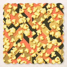 Porta-copo De Papel  Buttered Popcorn Camouflage Art Coaster Set