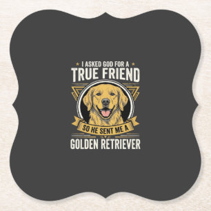 Porta-copo De Papel Cachorro Amigo Verdadeiro Retriever Dourado