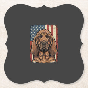 Porta-copo De Papel Cachorro Bloodhound Patriótico Arte da Bandeira Am