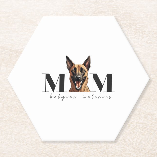 Porta-copo De Papel Cachorro Mãe MALINOIS Clássica T-Shirt (Frente)