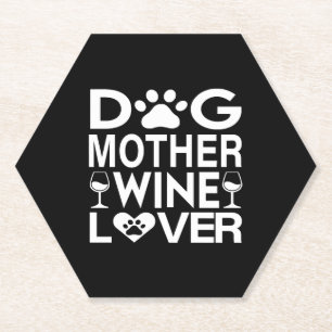 Porta-copo De Papel Cachorro Mãe Vinho