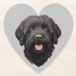 Porta-copo De Papel Cachorro Preto Labradoodle