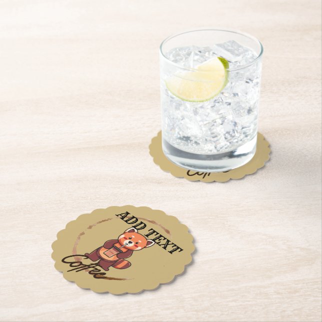 Porta-copo De Papel Cachorro vermelho pantanoso café Nome do Compro pe (Insitu)