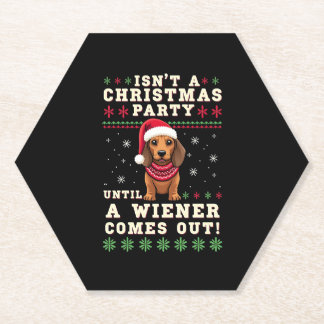 Porta-copo De Papel Cachorro Vienense Divertido Natal Dachshund Férias