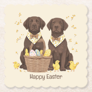 Porta-copo De Papel Cachorros Labrador Retriever Chocolate Feliz Pásco