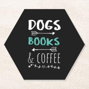 Porta-copo De Papel Cachorros Livros Café Fim de Semana Amante de Anim