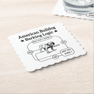 Porta-copo De Papel Cachorros Lógicos de Barking do Bulldog Americano