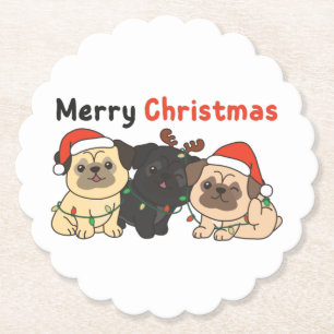 Porta-copo De Papel Cães de Natal Cachorros Bons Feliz Natal Pa