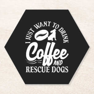 Porta-copo De Papel Cães De Resgate De Café De Bebida Lover