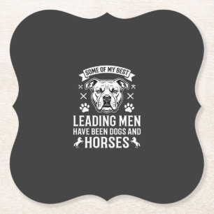 Porta-copo De Papel Cães E Cavalos Liderando Homens