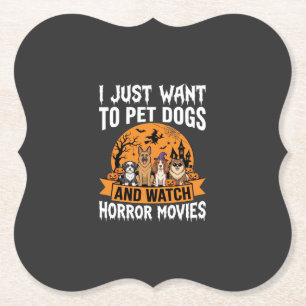 Porta-copo De Papel Cães engraçados de Halloween Vetor de filmes de te