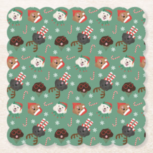 Porta-copo De Papel Cães Maltipoo de Natal