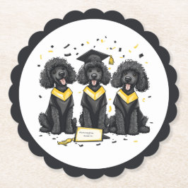 Porta-copo De Papel Cães Poodle Padrão De Graduação