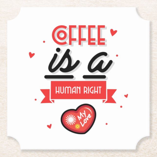 Porta-copo De Papel Café É Meu Namorados (Frente)