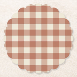 Porta-copo De Papel Cair Amaro no padrão xadrez Gingham de Panna Cotta