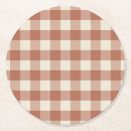 Porta-copo De Papel Cair Amaro no padrão xadrez Gingham de Panna Cotta