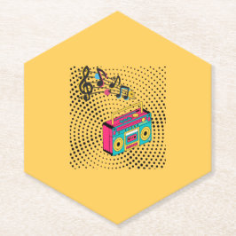 Porta-copo De Papel Caixa de expansão de áudio retroativa.