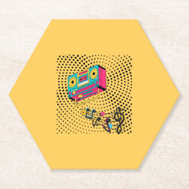 Porta-copo De Papel Caixa de expansão de áudio retroativa.