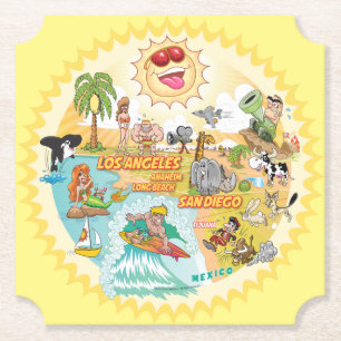 Porta-copo De Papel California Sunshine Paradise