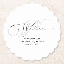 Caligrafia Elegante Negra e Branca Casamento Moder