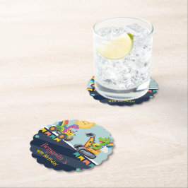 Porta-copo De Papel Caminhão trator de dinossauro bonito Balão arco-ír