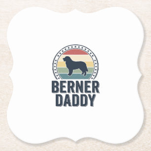 Porta-copo De Papel Camisa Berner Daddy Vintage Dog Dad Vector Design_