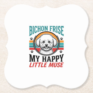 Porta-copo De Papel Camisa Bichon Frise Espírito Vintage Arte de Cacho