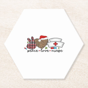 Porta-copo De Papel Camisa Clássica Peace Love Nurse, Halloween