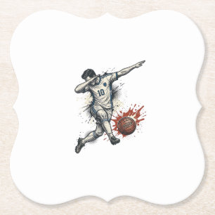 Porta-copo De Papel Camisa com Desenho Gráfico de Jogador de Futebol V